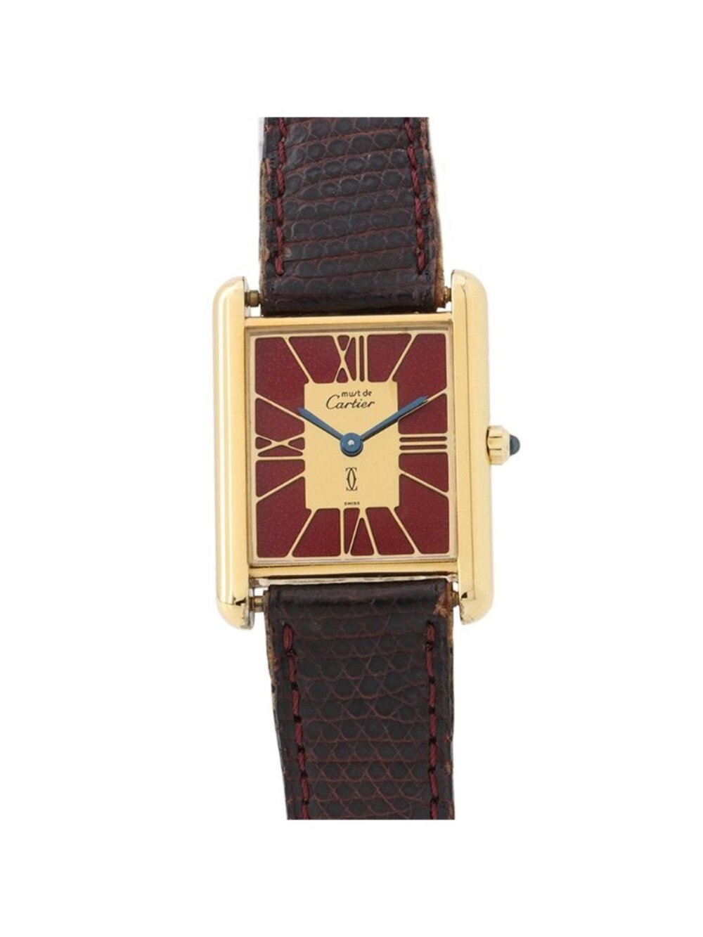 Cartier Must Tank Vermeil Watch Red Gold Dial